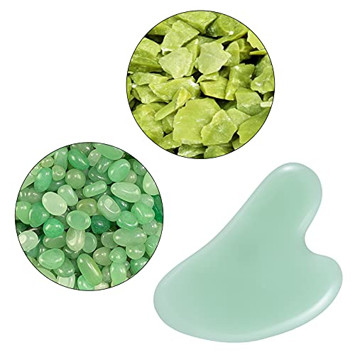Tablero Guasha De Piedra De Jade, Herramienta Masaje Gua Sha, Gua Sha Jade,Piedras De Masaje De Jade Para El Cuidado De La Piel Del Cuerpo/Spa/Promover La Circulación Sanguínea (verde) Cover