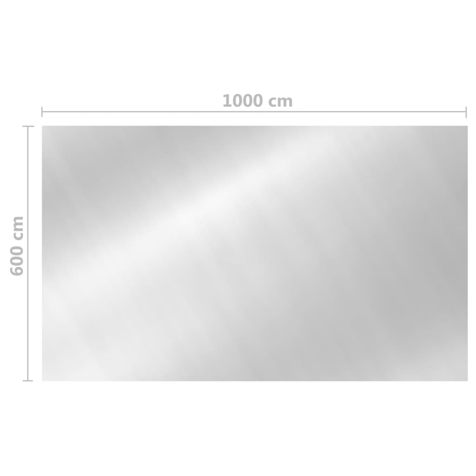 LAPOOH Cubierta de Piscina, Accesorios Piscina, Tapa Piscina, Cobertor Piscina, Cubre Piscinas, Funda Piscina, Protector Suelo Piscina, Rectangular PE Plateado 1000x600 cm