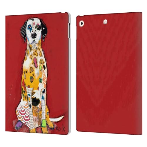 Étui portefeuille iPad 10.2 compatible Apple 2019 2020 2021 housse cuir Dalmatian Michel Keck