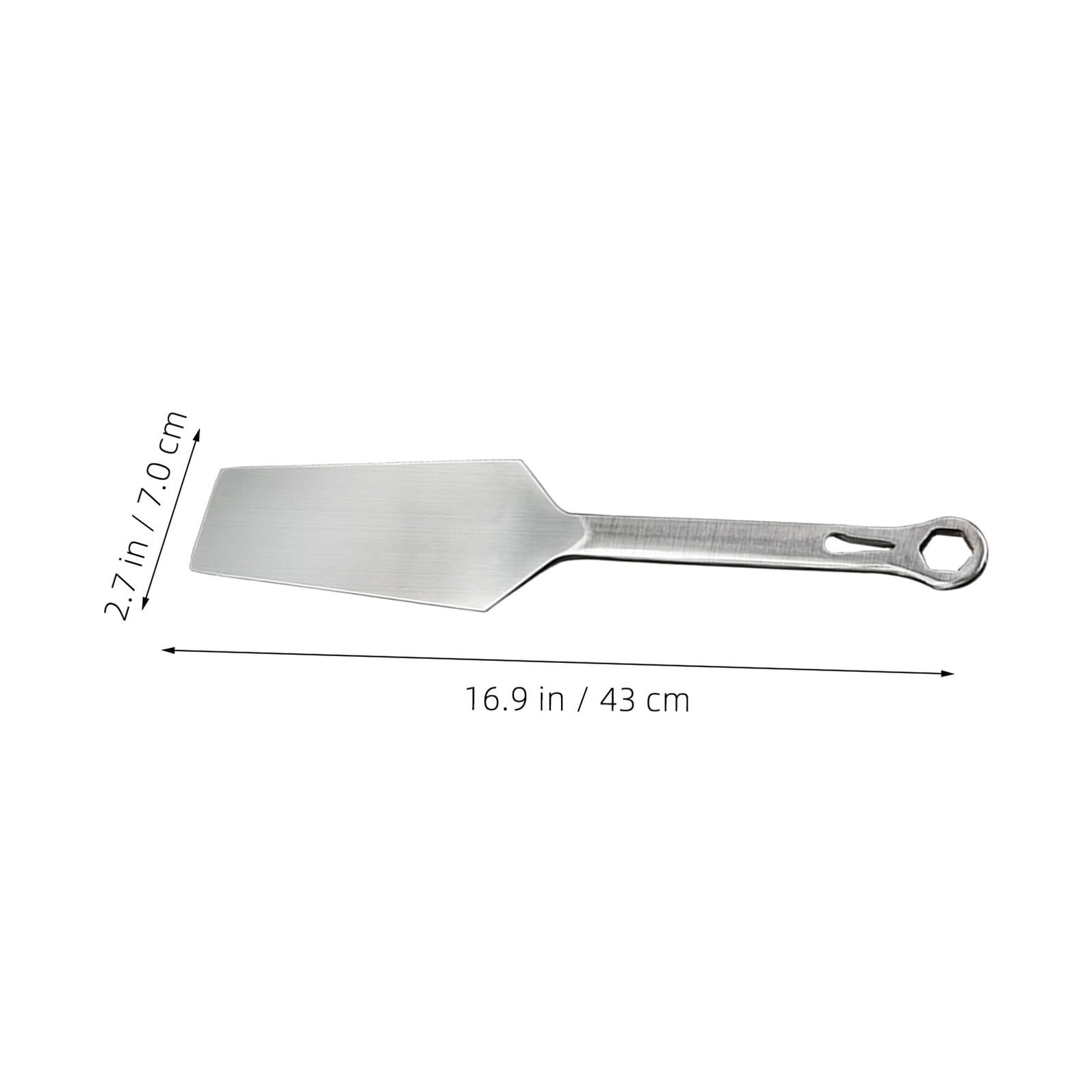 Sosoport Truelle à Maçonnerie Double Face en Acier Inoxydable Truelle à Carrelage 3-7 Pouces Outil Polyvalent pour Plâtrage Mortier et Finition Poignée Ronde Ergonomique pour Chantier