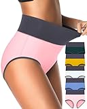 Eiggam Tummy Control Womens Underwear High Waisted Panties Soft Breathable Postpartum Briefs Full Coverage Underwear Plus Size(5XL)