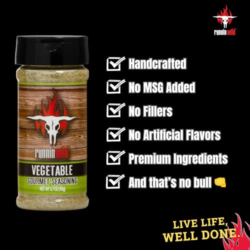 Image of Gourmet Vegetable Seasoning | No Artificial Flavors, No MSG added | Runnin' Wild Foods, 5.7 ounces