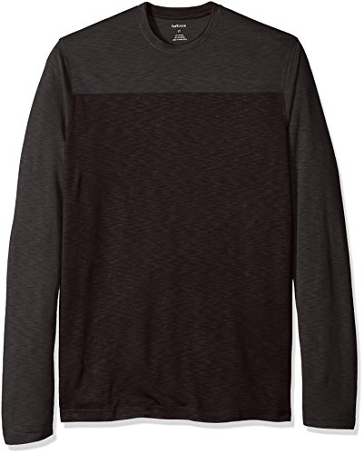 Van Heusen Men's Big and Tall Long Sleeve 2 Tone Slub Doubler Crew Shirt