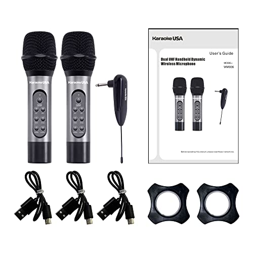 Karaoke Usa Wm906 Wm906 Dual Professional 900 Mhz Uhf Wireless Handheld Microphones With Rechargeable Batteries #TOP1