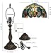 LXHCYOU Tiffany Lamp Table Lamp Bedside Reading Light W12H19 Inches (Blue Baroque Style)