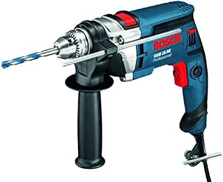 Bosch Professional Corded Impact DrillGSB 16 RE (240V, 750W, incl. Keyless chuck 13 mm, Auxiliary handle, Depth stop 210 mm, in Carrying case)