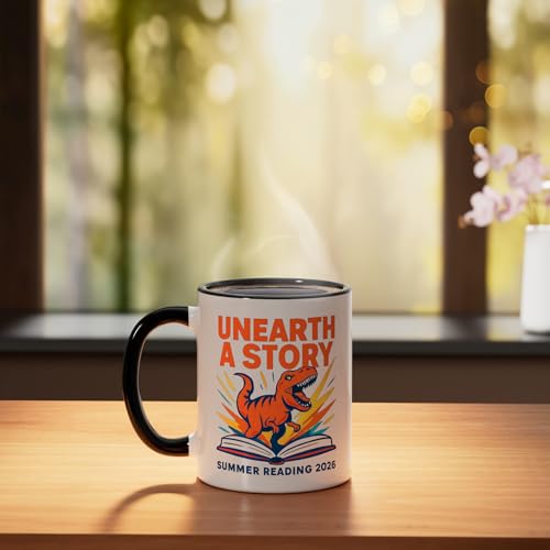 Taza cerámica Dinosaurio 11 oz Black/White miniatura 3