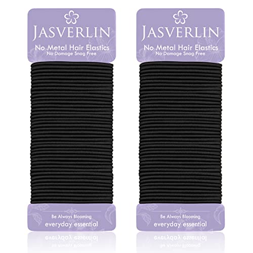 Ultra sottili, delicati e durevoli: gli elastici per capelli sottili senza metallo sono progettati per contenere capelli fini e medi senza danni; lo spessore di 2 mm offre una tenuta delicata ma forte per l'uso tutto il giorno; più sottile degli elastici per capelli originali, ma comunque elastico e confortevole