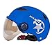 NIDONE Casco per Scooter Elettrico con Microfono PC Moto Open Face Summer Safety Mezza Casco Blu
