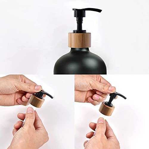Hniuyun Glass Soap Dispenser Set of 2, Glass Soap Dispenser Bottle with Pump - Image 3