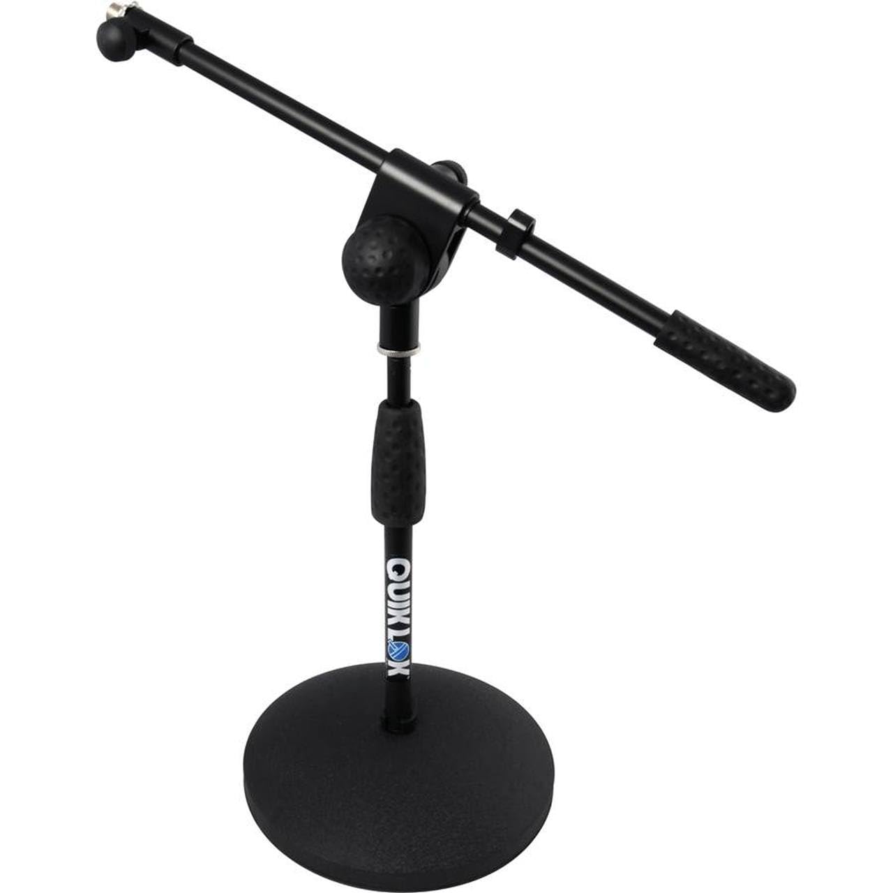 QUIK LOK - A/495 BK, ASTA MICROFONICA bassa telescopica con base in ghisa