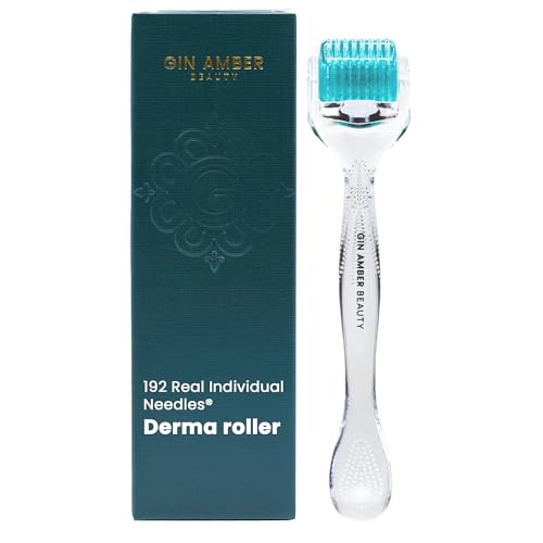 Gin Amber Beauty Derma Roller for Face – Stainless Steel – Skincare Tool for Even Product Application and Refined-Looking Skin