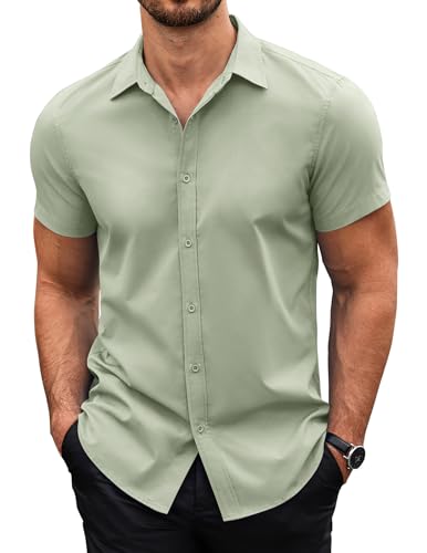 Disfruta de máximo confort con nuestra camisa COOFANDY. Tecnología ligera y antiarrugas para que te sientas fresco todo el día. Su corte regular es perfecto para un look elegante y versátil, ideal para cualquier ocasión.