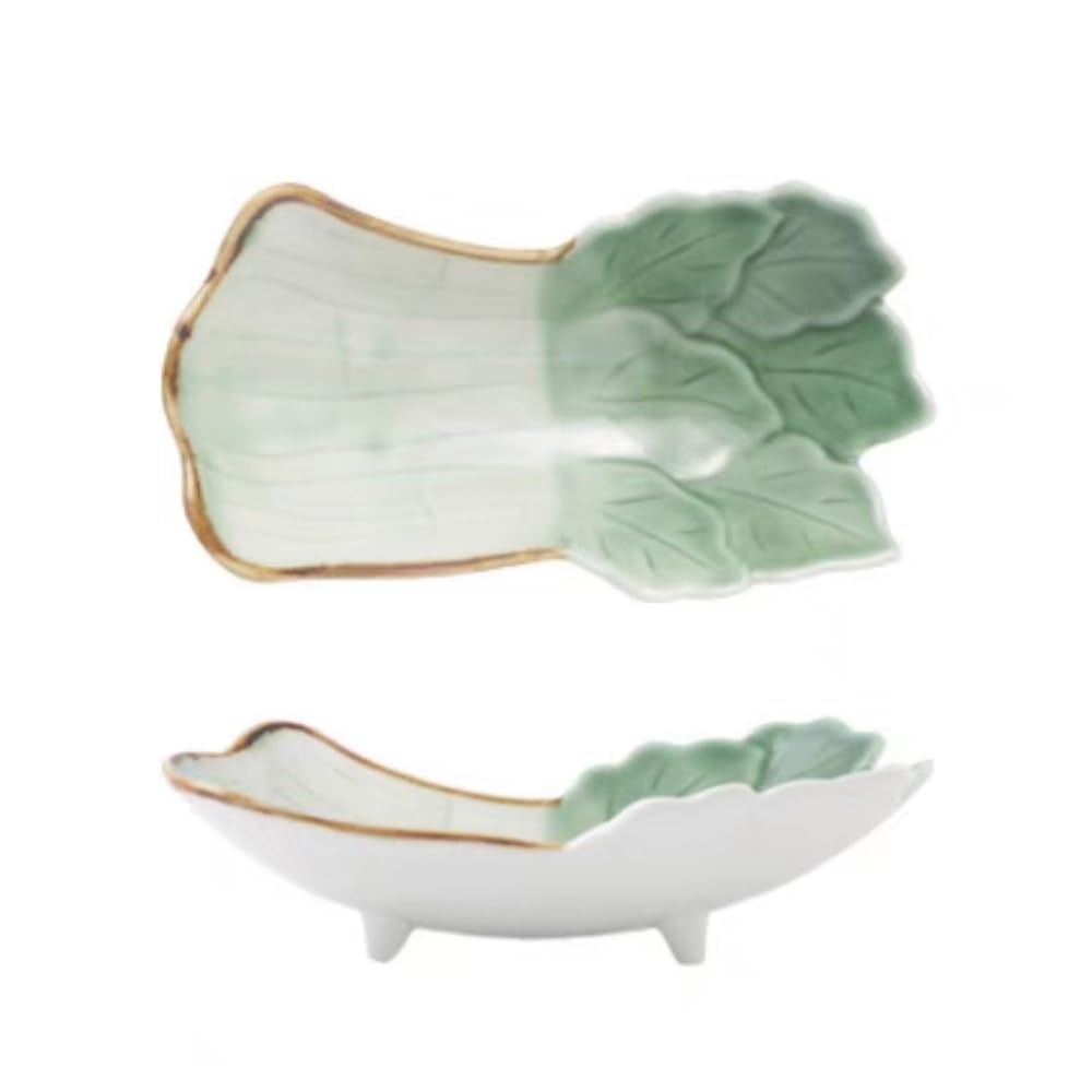 Assiettes à Salade en céramique artisanale design légume pour table raffinée