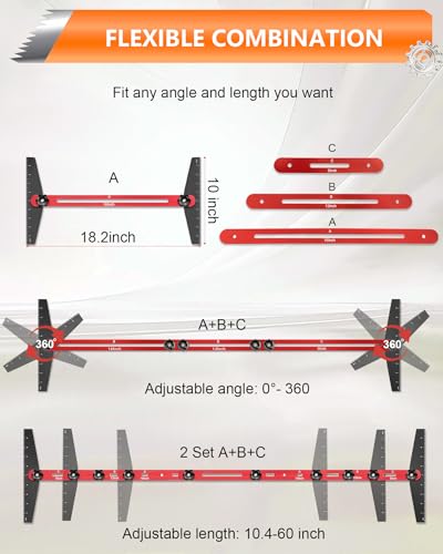 AXIUM Aluminum Stair Measuring Tool