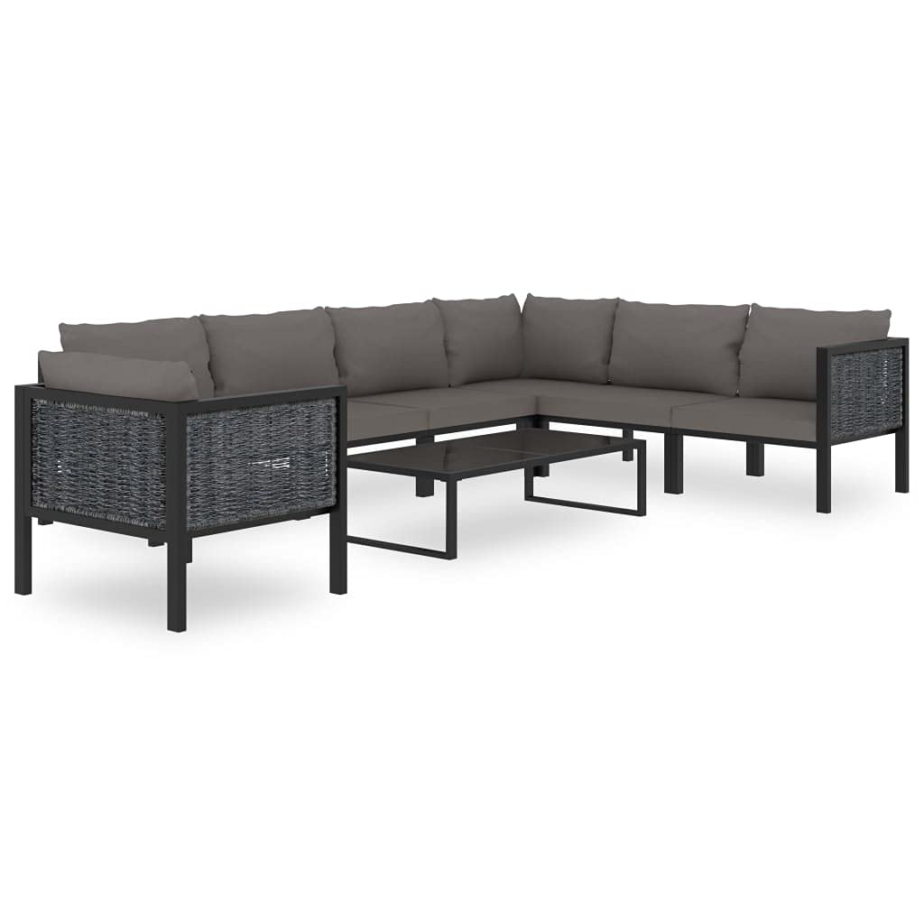 sofás Baratos,sofás de Dos plazas,Sillon Cama 1 Plaza Plegable,Sofá seccional Esquina reposabrazos Derecho ratán PE antracitaAdecuado para salón, Dormitorio