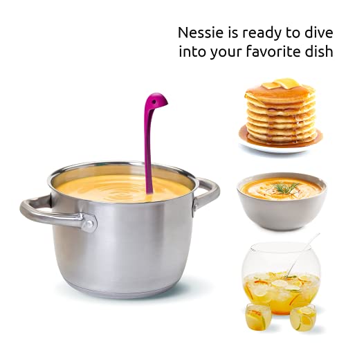 image for OTOTO Nessie Ladle Spoon - Purple Cooking Ladle for Serving Soup, Stew
