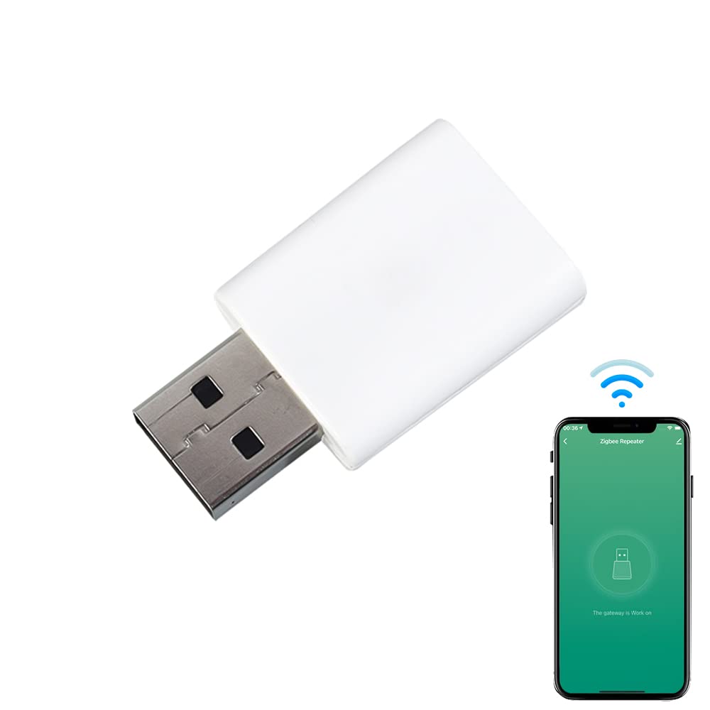 USB WiFi Extender Portable Indoor Wireless Repeater WiFi Booster Signal Amplifier WiFi Repeater Work with ZigBee Gateway/Tuya Smart APP