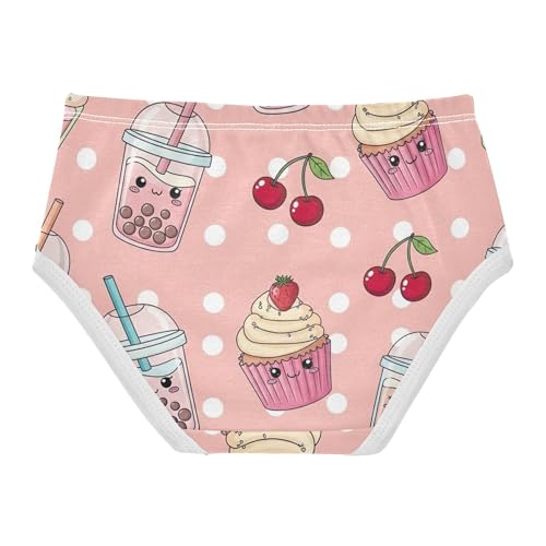 Cute Cartoon Drinks Cakes Prints Toddler Underwear Floral 2t Cotton Panties Little Girl Fun Print Briefs Kids Undies2
