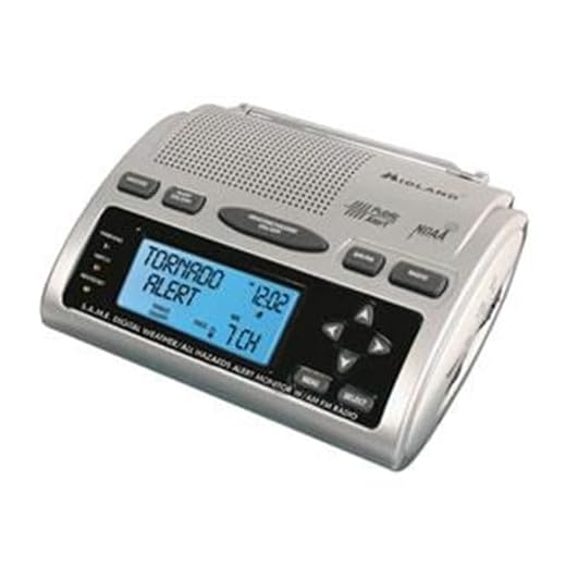 Midland - WR300, Deluxe NOAA Emergency Weather Alert Radio - S.A.M.E. Localized Programming, 60+ Emergency Alerts, & Alarm Clock w/ AM/FM Radio