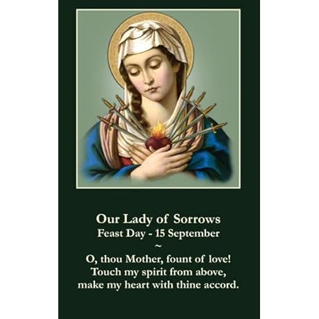 Our Lady of Sorrows Prayer Card for Comfort and Resilience