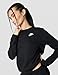 Nike Women's Sportswear Club Fleece Crew-Neck Sweatshirt, Black/White, Medium