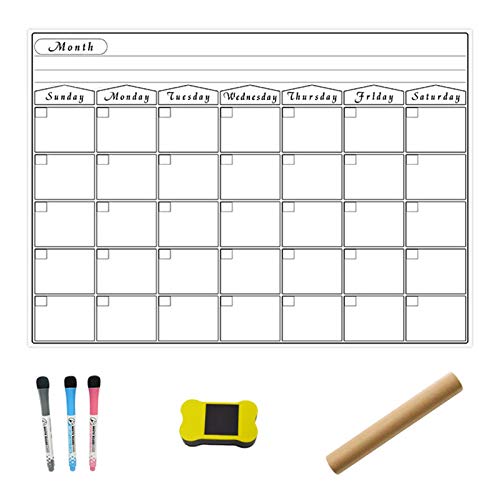 Jishu Uitwisbare Kalender voor Koelkast Magnetische Whiteboard Kalenders Maandelijks/Wekelijkse Planner Wekelijkse… - Image 5
