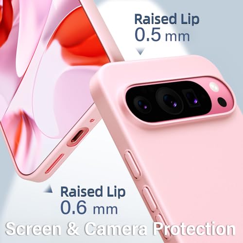 Image of X-level for Google Pixel 9 Pro XL Case, Extra Slim 0.3 mm Thin Translucent Matte Finish Soft Phone Cover, Anti-Scratch Shockproof Case for Google Pixel 9 Pro XL, Pink