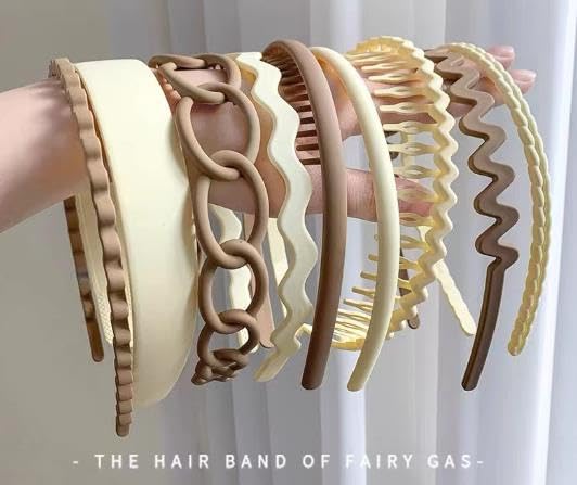 Miniatura 2 de 9 diademas de plástico unisex con dientes para la cabeza, bandas para el cabello, onduladas, para deportes al aire libre, para hombres, pinzas de