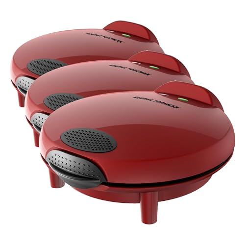 Image of George Foreman Electric Quesadilla Maker, Red, GFQ001 10 Inch (Pack of 3)