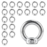 20 Stück Ringmutter M5, Ringösen Gewinde, 304 Edelstahl Ringmuttern Augenmuttern, Ösenmutter, Ösenschrauben, Schraubösen, Hardware Ringösen Ringschrauben für Hebezubehör (20, M5)