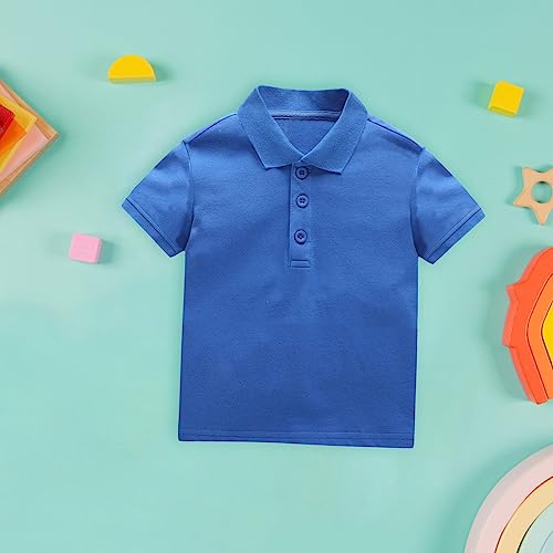 The 𝐂hildren's 𝐏lace Kids Baby Boys and Toddler Uniform Boys Short Sleeve Pique Polo T-Shirt Tops Summer Clothes3