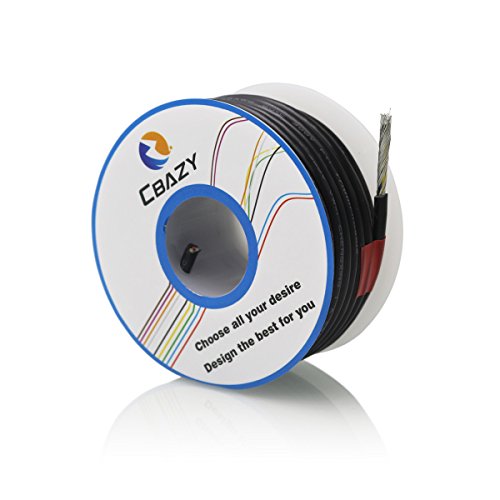 Cbazy™ 2547 26 Awg Control Cable Copper Wire Shielded Audio Cable Headphone Cable Signal Line 4-Core 6 Meter Black #TOP5