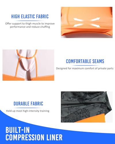 Image of maamgic Mens 5 inch Gym Running Shorts for Men 2 in 1 Quick Dry Workout Athletic Shorts