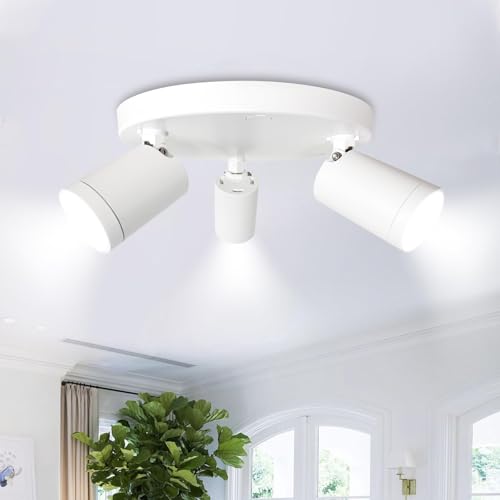 GY Focos de Techo Blancos Plafón LED Giratorio