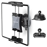 OHLPRO 2-in-1 Tablet Wall Mount with Suction Cup & Screw Holes Base, 360° Adjustable Swivel Universal iPad Wall Holder for 5-13“ Phone iPad Samsung Tabs Fire HD Perfect for Kitchen Bedroom Office