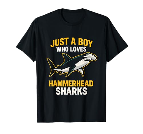 Boy Loves Hammerhead Shark Retro Homme Ocean T-Shirt