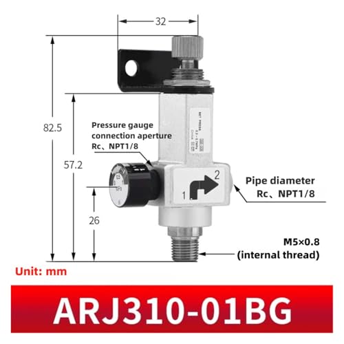 Régulateur de pression ARJ310-01 mini vanne pneumatique