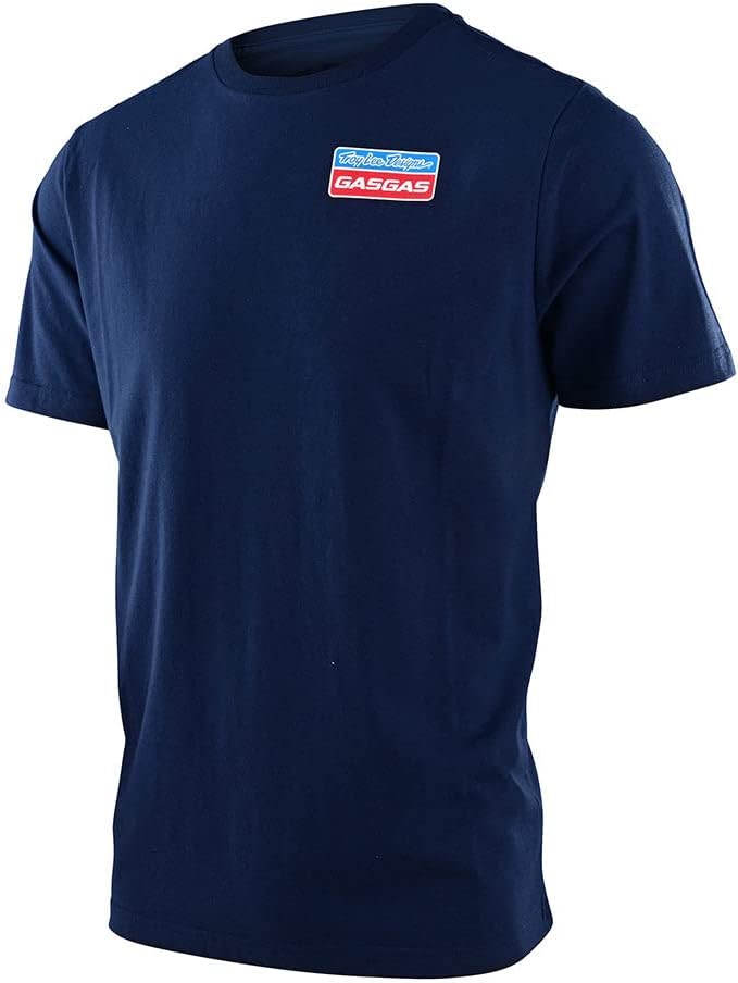 Troy Lee Designs Motorcycle Motocross Racing T Shirts, TLD GASGAS Team CORE Short Sleeve TEE (Navy, Small)