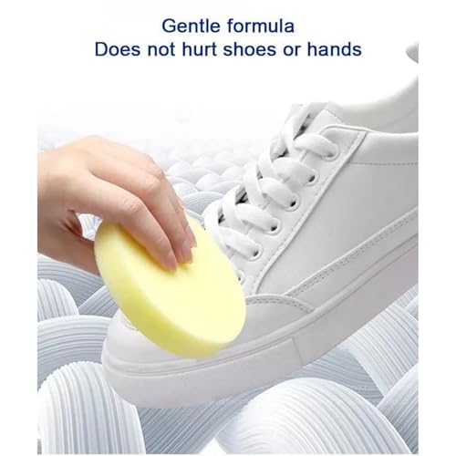Image of White Shoe Cleaning Cream Stain Remover,Shoes Whitening Cleaning,Stain Remover Cleansing Cream for Shoe,Sneaker Cleaner White Shoes,for Leather Shoes,Sports Shoes,Canvas Shoes
