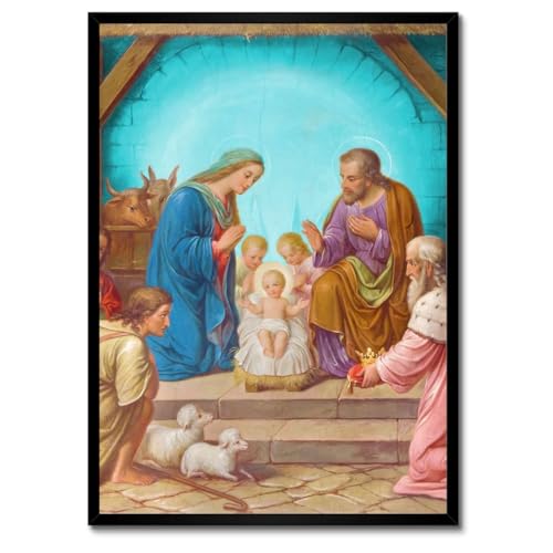 Le berceau de Jésus poster grand format pour illuminer le mur de votre salon
