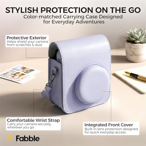 Image of FUJIFILM INSTAX MINI 13 Instant Film Camera Dreamy Purple Bundle with Caiul Groovy Case, INSTAX Mini Twin Pack Film 20 Exposures, Automatic Exposure, Close-Up Mode, Selfie Mirror