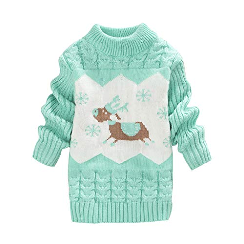 WEXCV Baby Pullover Kinder Unisex Mädchen Winter Strickpullover Rundhalsausschnitt Langarm Cute Pullover Kinderkleidung Sweatshirt Beiläufige Tops Cover
