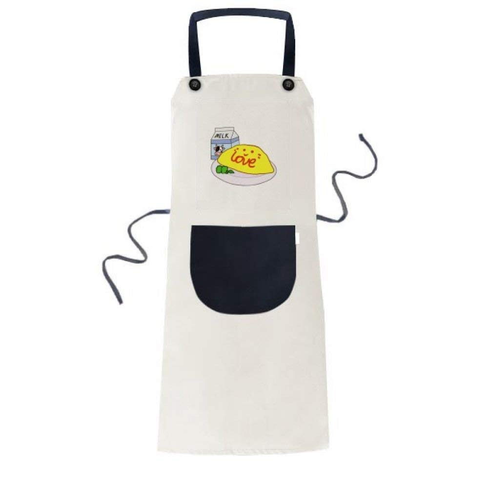 Tablier bavoir de cuisine beige à poche pour préparer le petit-déjeuner en famille