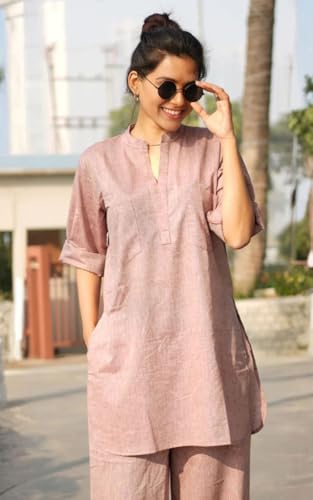 Image of Cord Set for Women Cotton Stylish Co Ord Outfit Kurta Pant Western Office Casual Summer Wear Style Coord Sets for Women Stylish Dress Daily Use Co Order, Coat, Cod, Cot, co-ord, corts