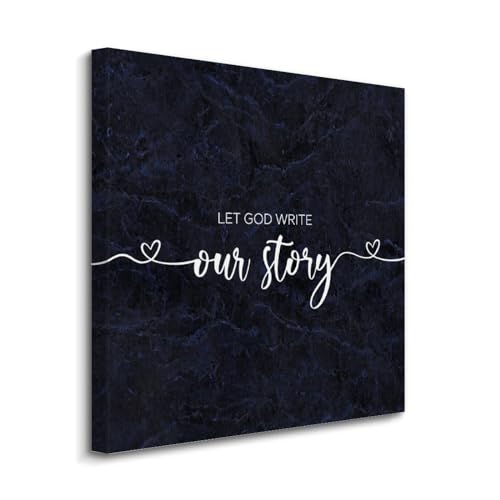Obra de arte en lienzo Let God Write Our Story: el regalo de decoración ideal
