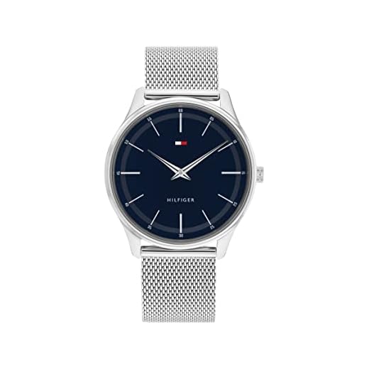 Tommy Hilfiger Reloj Analógico de Cuarzo para hombre con correa de malla de acero inoxidable plateada - 1710468