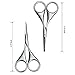 ZIZZON Nose Hair Scissors Beard Eyebrow Trimmer Scissors Set Brushed stainless steel