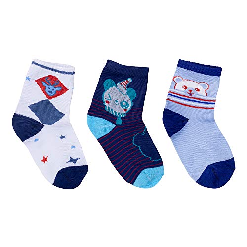 Kit 24 Pares Meias Infantil Menino Cano Longo Algodão Estampadas TAMANHO:4-6 ANOS;COR:COLORIDO