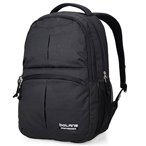 BOLANG Mochila Universidad Resistente al Agua Unisex Mochila Escolar Portátil Casual (8459, Negro)